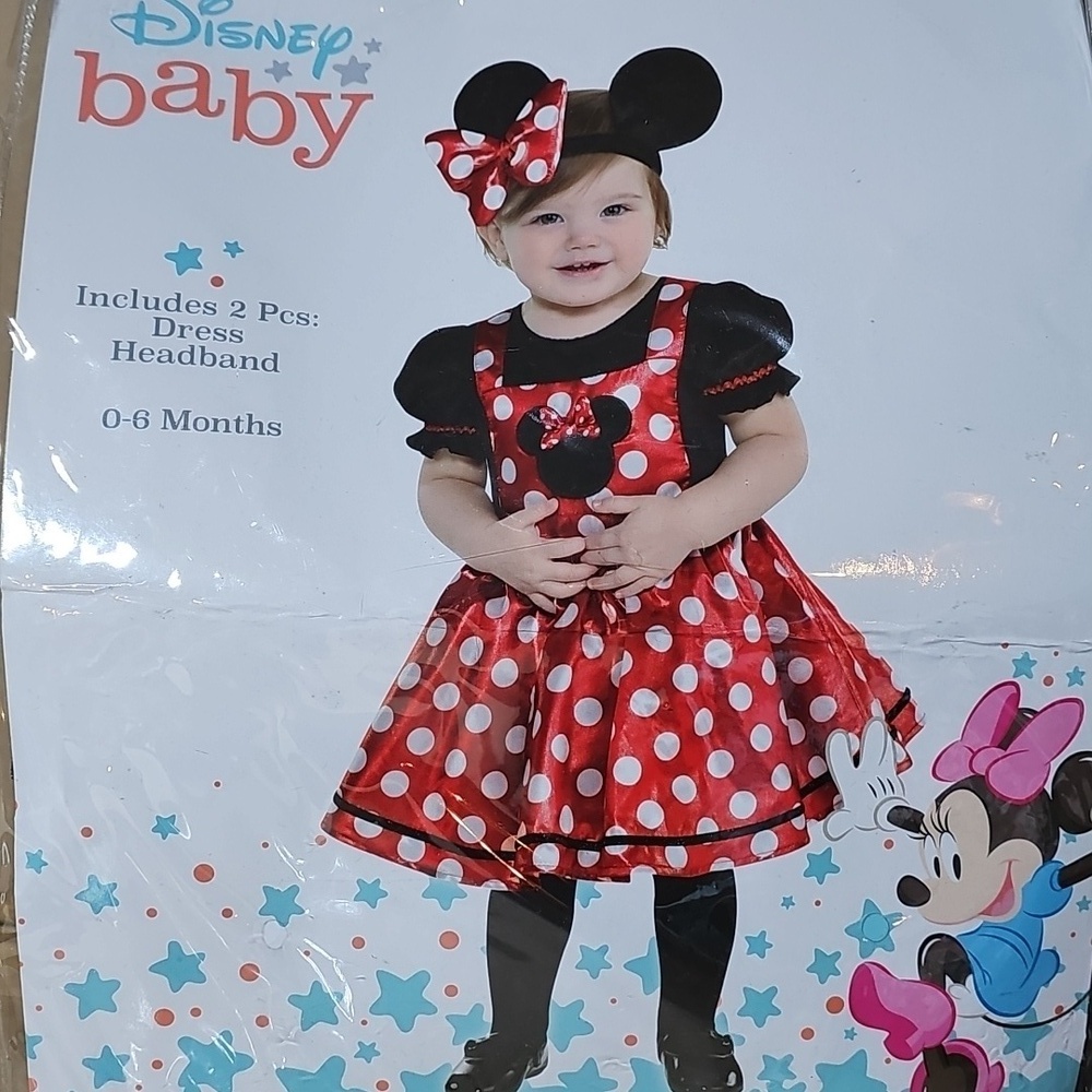 Disney Baby Minnie Mouse Red Polka Dot Dress Set